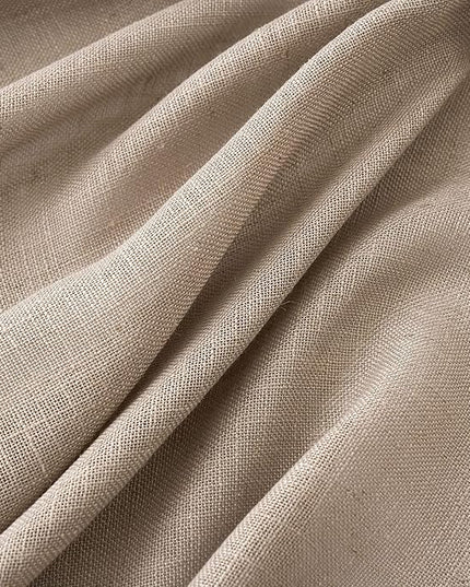MIULEE Taupe Linen Curtains 84 Inch Length for Bedroom Living Room, Soft Thick Linen Textured Window Drapes Semi Sheer Light Filtering Back Tab Rod Pocket Burlap Look Farmhouse Country Decor, 2 Panels