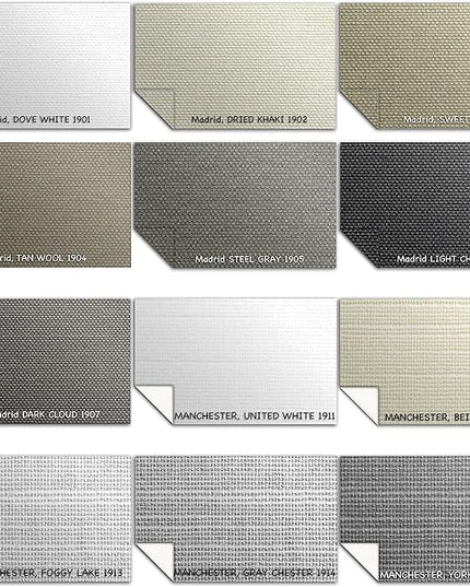 HILADUO Customized Roller Shade Blinds with Remote-Controlled Motorized Operation, Made in USA (Blackout Fabric)