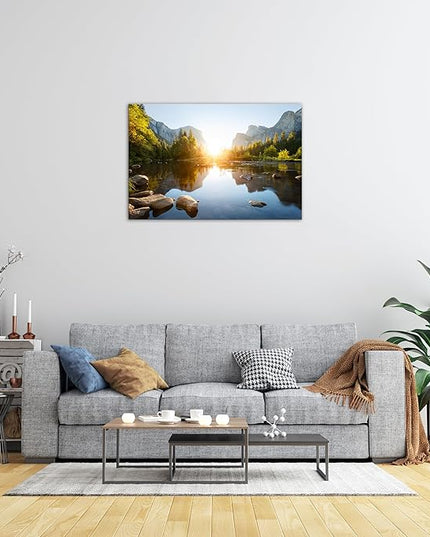 SKASNFAI Canvas Wall Art Utah National Parks Yosemite Canvas Print Landscape Painting Artwork Framed Home Decor Nature Poster for Bedroom Ready to Hang(24x36 inch)