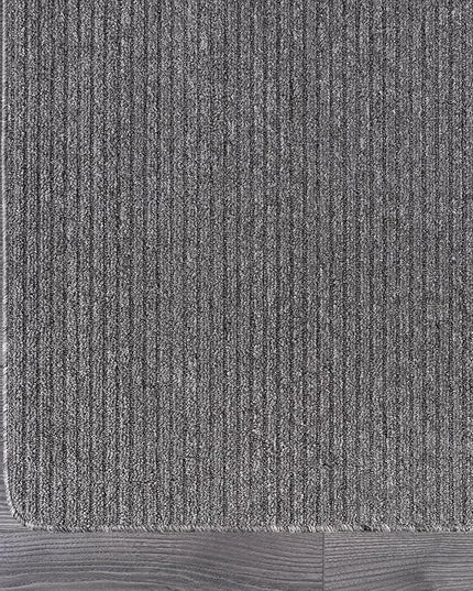 Beverly Rug Non-Slip Modern Rug 6 Round Solid Traditional Rubber Backing Machine Washable Soft Thin Indoor Area Rugs for Living Room Stain Resistant Non Shedding Casual Carpet (6 Round Gray)