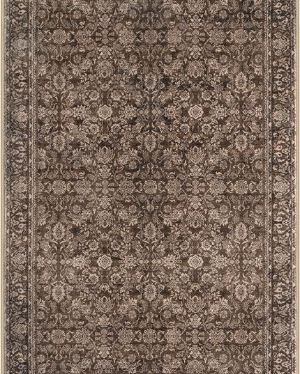 2x3 Washable Rug Soft Area Rug for Entryway, Rust Reddish Brown Non-Slip Indoor Door Mat Distressed Floral Low-Pile Kitchen Rugs, Neutral Vintage Carpet for Entrance Bedside Farmhouse