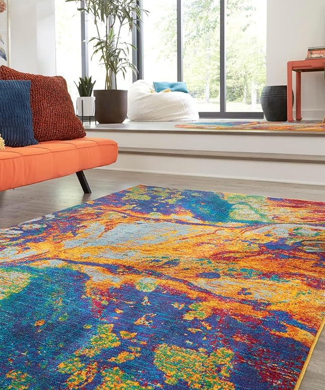Rugs.com Calypso Collection Rug – 6x9 Multi Medium-Pile Rug Perfect for Bedrooms, Dining Rooms, Living Rooms