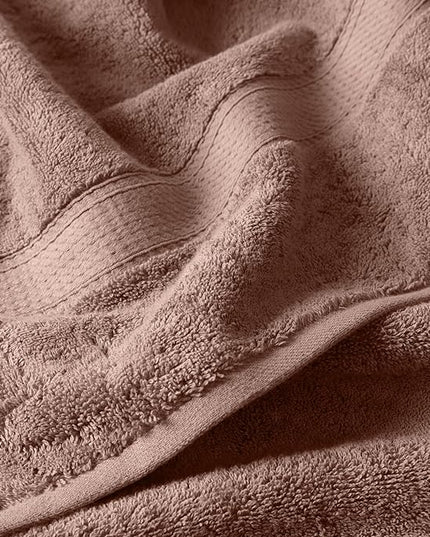 Superior Egyptian Cotton Pile 6-Piece Towel Set, 2 Bath, 2 Hand, 2 Face Towel/Washcloth, Heavyweight, Ultra Soft Luxury Towels, Thick Plush Essentials, Guest Bath, Spa, Hotel Bathroom, Muted Mauve