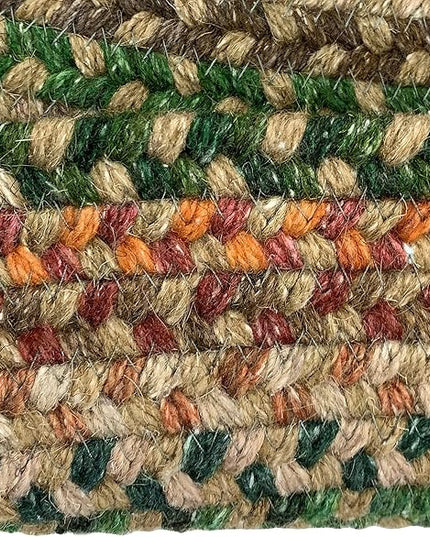 Capel American Heritage Tan Multi 7' 0" X 9' 0" Oval Braided Rug