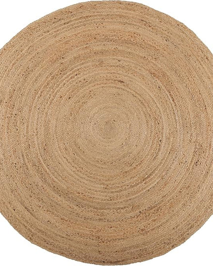 REDEARTH · Round Area Rug - 6 Feet Braided Natural Jute Rug- Artisan Made Reversible Boho Jute Rugs for Bedroom - Kitchen - Living Room - Farmhouse - Home Decor - Handmade Rustic Vintage Décor