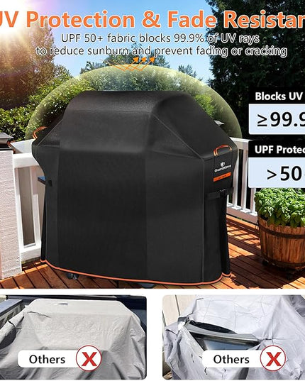 [Upgraded 1000D Heavy Duty Fabric] 58" Grill Cover for Weber Genesis II, LX 300 and Genesis 300 Series Outdoor Gas Grill, Waterproof BBQ Cover, Tear & Fade Resistant 7130 Grill Cover for Weber Grill