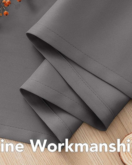 H.VERSAILTEX Premium Blackout Thermal Insulated Room Darkening Curtains for Bedroom/Living Room - Classic Grommet Top (2 Panels, Charcoal Gray, 52 Inch by 45 Inch)