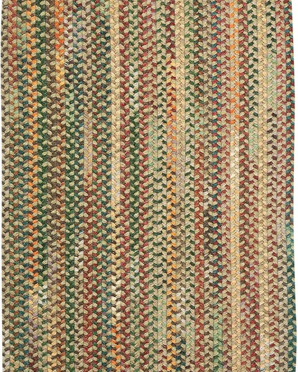 Capel American Heritage Tan Multi 2' 0" X 8' 0" Runner Oval Braided Rug