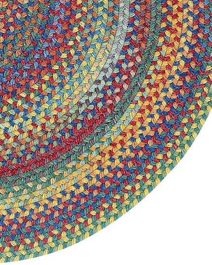 Capel American Heritage Multi 7' 0" Round Braided Rug