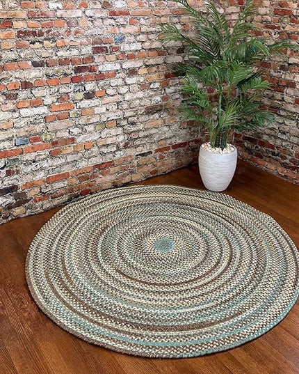 Capel American Heritage Slatewood 7'0"X7'0" Round Braided Rug
