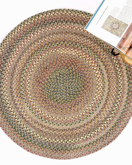 Capel American Heritage Moss Multi 0' 36" Round Braided Rug