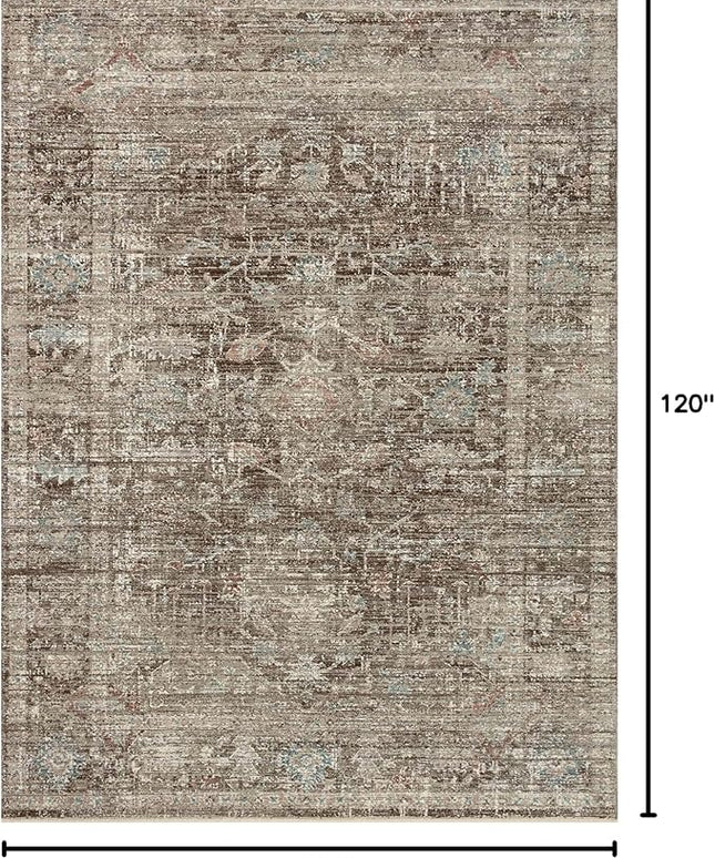 Loloi Magnolia Home by Joanna Gaines Millie Collection MIE-03 Charcoal/Dove 7'-10" x 10', .25" Pile Height, Area Rug