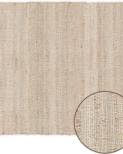 REDEARTH · Jute Cotton Area Rug - 8'x10' Rectangular Rug, Sustainable Handwoven, Non-Shedding, Soft & Durable – Reversible, Neutral Tones for Home Décor in Living Room, Dining Room, Bedroom