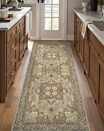 Ciicool Washable Runner Rug Non Slip, 2'x6' Hallway Rug Runners Vintage Kitchen Rugs Carpet Hallways for Bedroom Laundry Bathroom Decor