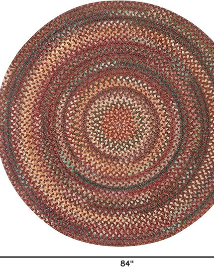 Capel American Heritage Red 7' 0" Round Braided Rug