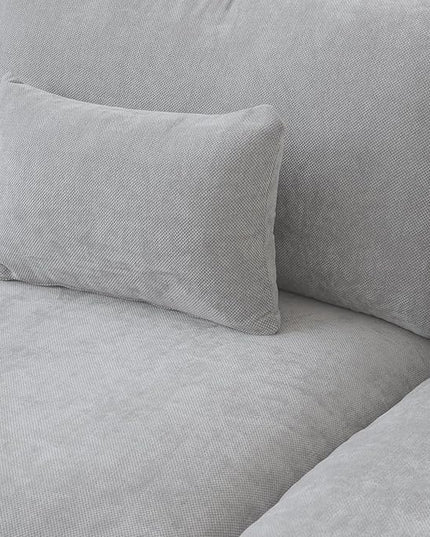 WJShome Modern Middle Module Couch for Living Room, Cushion Covers Removable, Minimalist Comfy Breathable Sofa,Gray