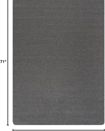 Beverly Rug Non-Slip Modern Rug 4x6 Solid Traditional Rubber Backing Machine Washable Soft Thin Indoor Area Rugs for Living Room Stain Resistant Non Shedding Casual Carpet (4 x 6 Gray)