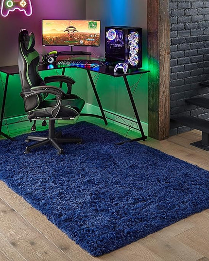 Ophanie Blue Rug, Boys 3x5 Rugs for Bedroom Royal Dark Blue Carpet Nursery Aesthetic, Kids Playroom Navy Area Rugs for Girls Teen Home Decor