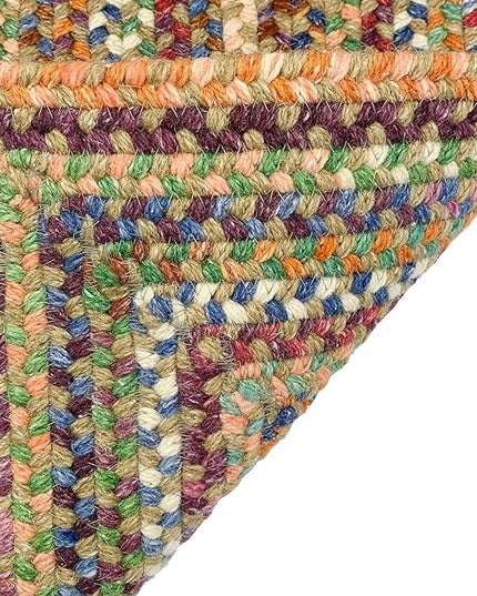 Capel American Heritage Cinnamon 9' 0" X 12' 0" Concentric Rectangle Braided Rug