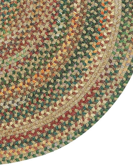 Capel American Heritage Tan Multi 7' 0" Round Braided Rug