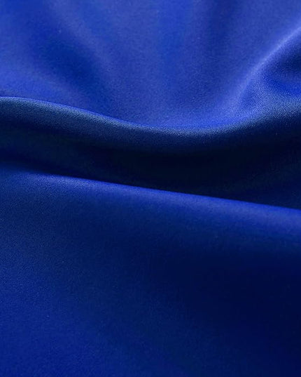 DONREN 2 Panels Royal Blue Blackout Curtain Panels for Bedroom - Thermal Insulated Solid Rod Pocket Curtains (52 x 96 Inches)