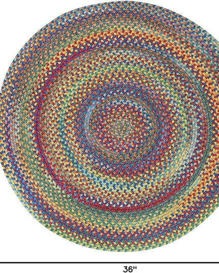 Capel American Heritage Multi 0' 36" Round Braided Rug