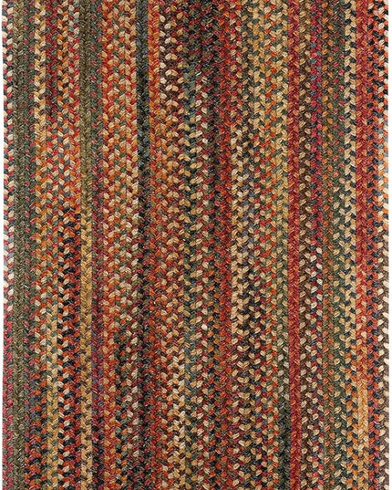 Capel American Heritage Woodstone 2' 0" X 6' 0" Runner Concentric Rectangle Braided Rug