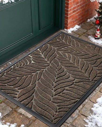 Yimobra 36x24 Large Door Mat Outdoor Indoor, All-Season Waterproof Door Mat Outside Entrance, All-Weather Non-Slip Outside Doormat for Garage Patio Entryway, Brown