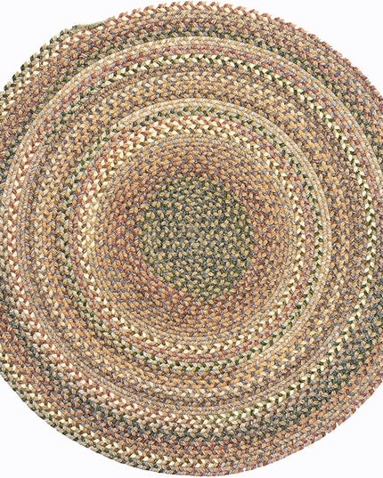 Capel American Heritage Moss Multi 7' 0" Round Braided Rug