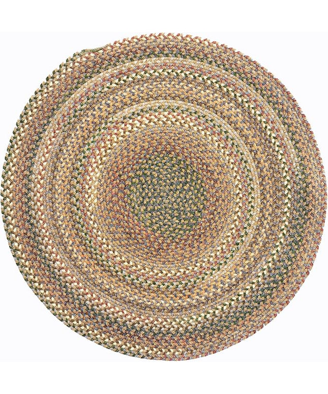 Capel American Heritage Moss Multi 5' 0" Round Braided Rug