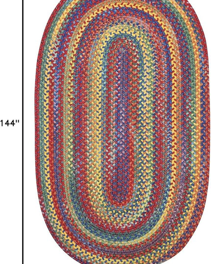 Capel American Heritage Multi 9' 0" X 12' 0" Oval Braided Rug