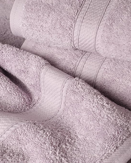 Superior Egyptian Cotton Pile 6 Piece Towel Set, Includes 2 Bath, 2 Hand, 2 Face Towels/Washcloths, Ultra Soft Luxury Towels, Thick Plush Essentials, Guest Bath, Spa, Hotel Bathroom, Purple