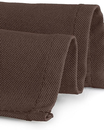 Gee Di Moda Rectangle Tablecloth - 90 x 132 Inch Chocolate Table Cloth for 6 Foot Tables with Floor-Length Drop - Heavy Duty Washable Fabric for Holiday Party, Dinner, Weddings & Baby Shower