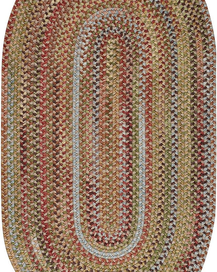 Capel American Heritage Olive Tan 0' 24" X 0' 48" Oval Braided Rug