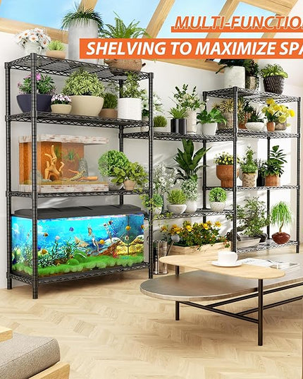 Storage Shelves Heavy Duty, 3 PCS 36" L x 14" W x 72" H Garage Wire Shelving Unit Loads 1750LBS, 5-Tier Adjustable Metal Industrial Utility Shelf Rack for Kitchen, Laundry Room, Warehouse, Basement