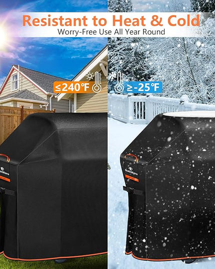 [Upgraded 1000D Heavy Duty Fabric] 58" Grill Cover for Weber Genesis II, LX 300 and Genesis 300 Series Outdoor Gas Grill, Waterproof BBQ Cover, Tear & Fade Resistant 7130 Grill Cover for Weber Grill