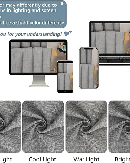 Chyhomenyc Light Grey Extra Long Curtains 120 Inch Length, Light Filtering Faux Linen Textured Soft Airy Living Room Curtains, Elegant Farmhouse Grommet Window Drapes, Each 50Wx120L, 10FT, 2PCS