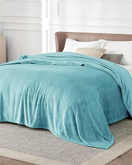 Bedsure GentleSoft Fleece King Size Blankets for Bed River Blue - Soft Lightweight Plush Cozy Fuzzy Luxury Microfiber, 108x90 inches
