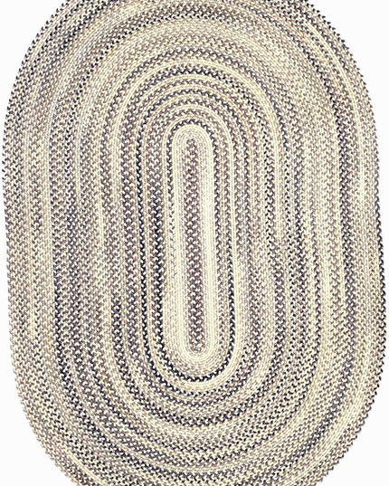 Capel American Heritage Pewter 5' 0" X 8' 0" Oval Braided Rug