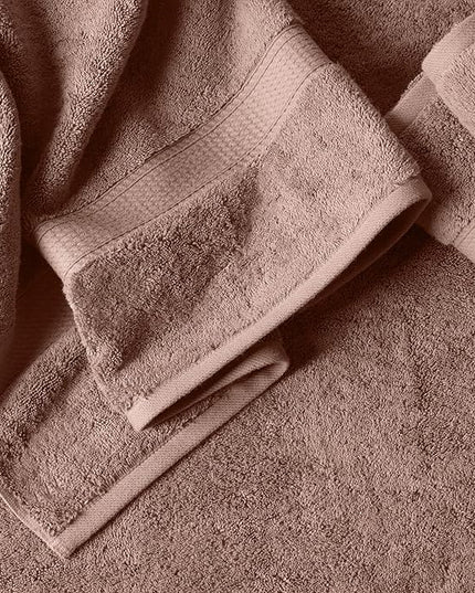 Superior Egyptian Cotton Pile 6-Piece Towel Set, 2 Bath, 2 Hand, 2 Face Towel/Washcloth, Heavyweight, Ultra Soft Luxury Towels, Thick Plush Essentials, Guest Bath, Spa, Hotel Bathroom, Muted Mauve