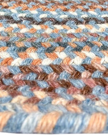 Capel American Heritage Legacy Blue 7'0"X9'0" Oval Braided Rug