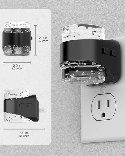Briignite LED Night Light Plug into Wall - Dimmable Night Light with Bubble Design 3000K/4000K/5000K & 3 Brightness Levels for Baby Nursery, Hallway, Bathroom, Kids Room, 3CCT
