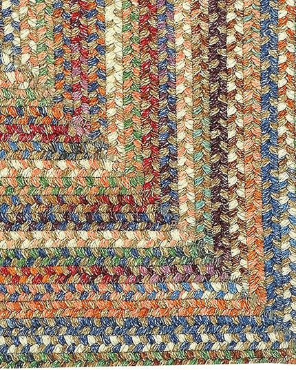 Capel American Heritage Cinnamon 0' 36" X 0' 36" Concentric Rectangle Braided Rug