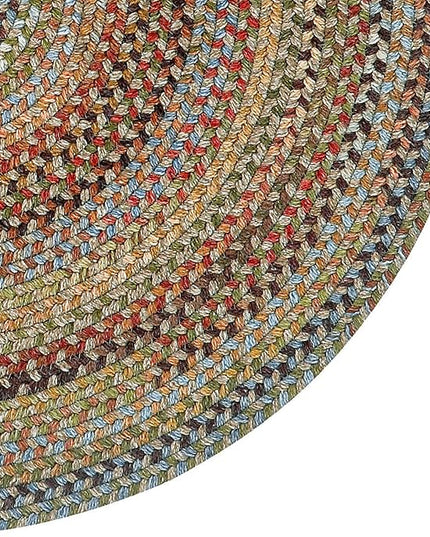 Capel American Heritage Olive Tan 8' 0" Round Braided Rug