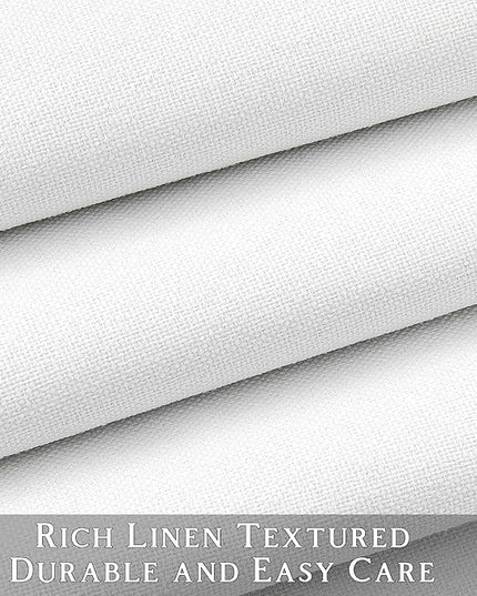 ChrisDowa 100% Blackout Pure White Solid Curtains 102 Inches Long 2 Panels for Bedroom Living Room,Farmhouse Room Darkening Thermal Insulated Soundproof Grommet Top Window Treatment Drapes,52x102