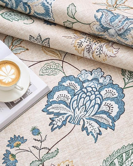 jinchan Elora 2x3 Floral Rug for Entryway Washable Rug Vintage Romance Design Small Mat Non Slip Indoor Doormat Lightweight Low-Profile Throw Carpet for Entrance Bathroom Laundry Room, Blue/Beige