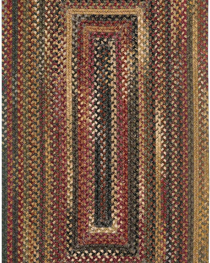 Capel American Heritage Woodstone 8' 0" X 8' 0" Concentric Rectangle Braided Rug