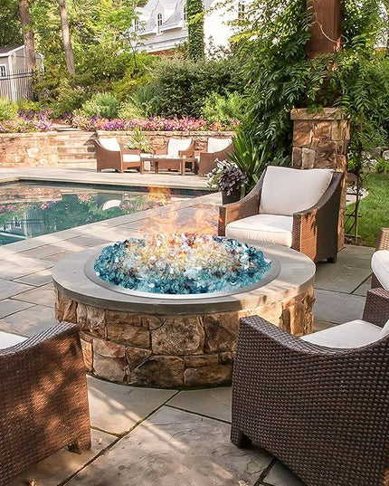 Stanbroil 25 Inch Drop-in Round Natural Gas Fire Pit Kit with Spark Ignition,304 Stainless Steel Fire Pit Burner for Outdoor DIY Firepit - Natural Gas Version