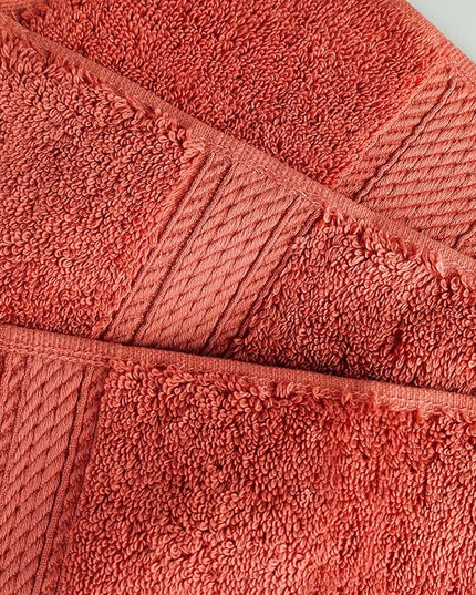 Superior Egyptian Cotton Pile Bath Sheet Set of 2, Ultra Soft Luxury Towels, Thick Plush Essentials, Absorbent Heavyweight, Guest Bath, Hotel, Spa, Home Bathroom, Shower Basics, Coral