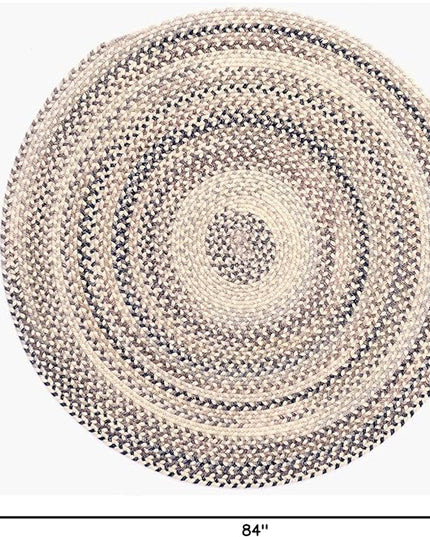 Capel American Heritage Pewter 7' 0" Round Braided Rug